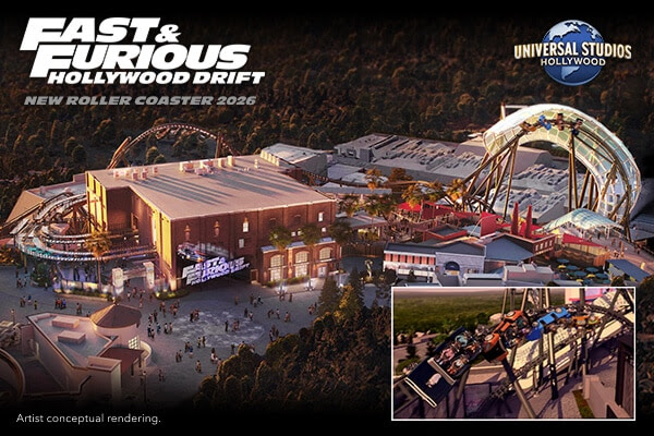 Concept Art of Universal Hollywood's Fast and Furious Roller Coaster