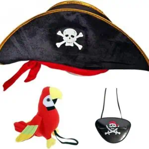 Kids Pirate Hat & Parrot Set