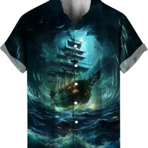 Pirate Ship Button Up