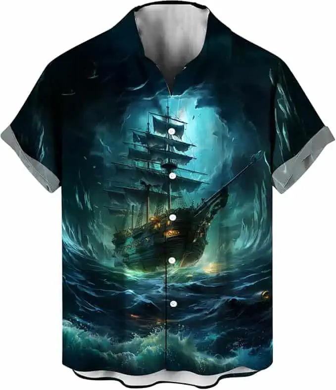 Pirate Ship Button Up