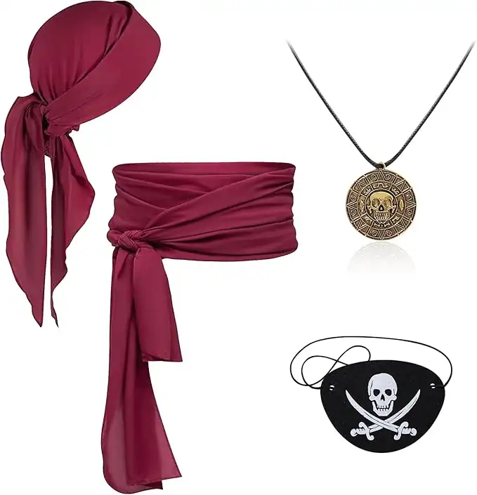 4Pcs Adult Pirate Accessories