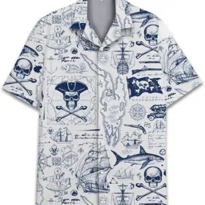 Pirate Sketch Button Up