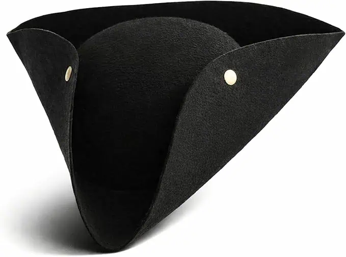 Black Felt Tricorn Hat