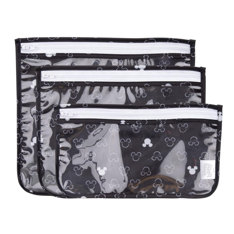 Bumkins Disney Travel Bag Set – Clear Organization Pouches (Set of 3 Sizes)