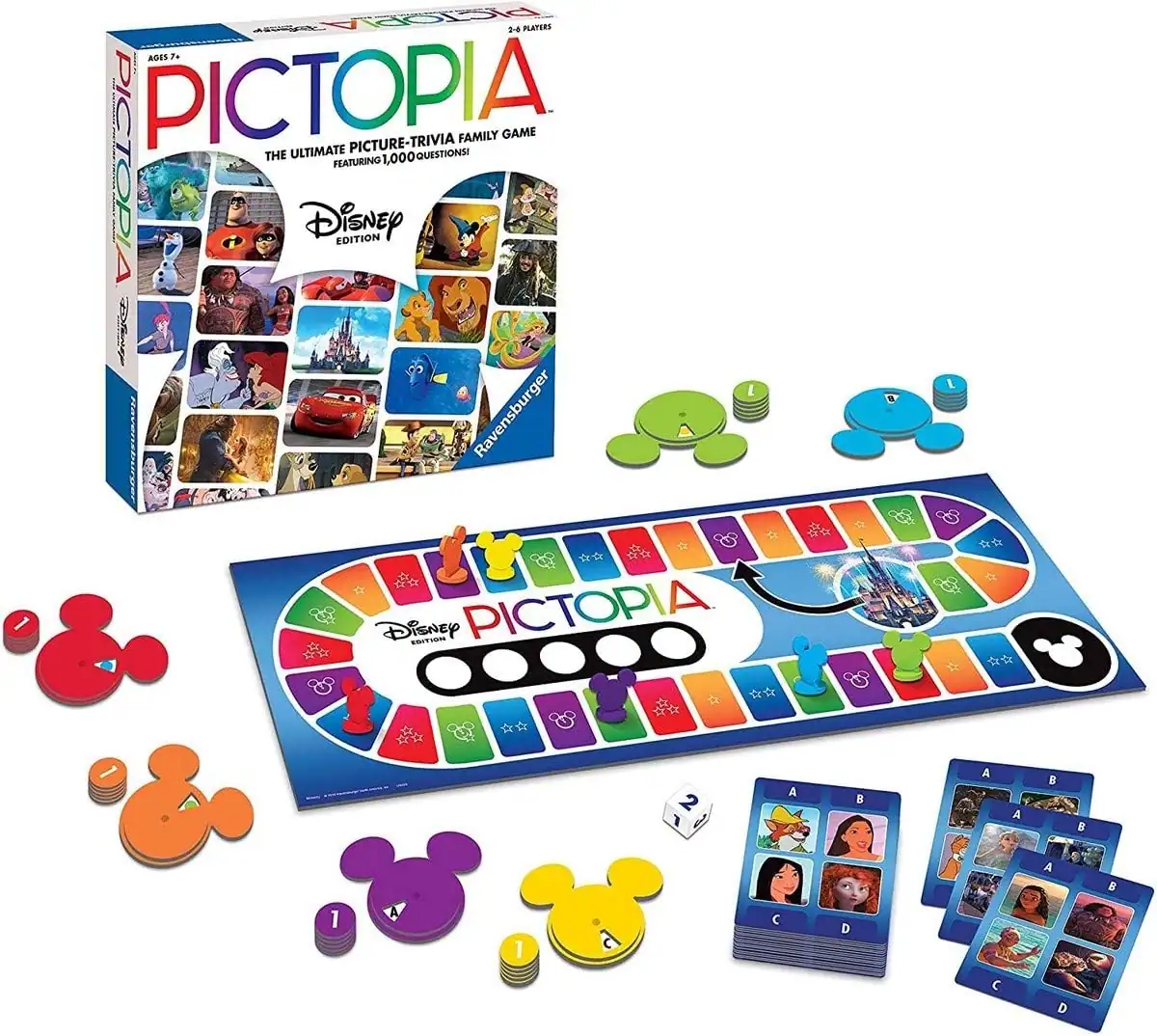 Disney Pictopia Family Trivia Board Game