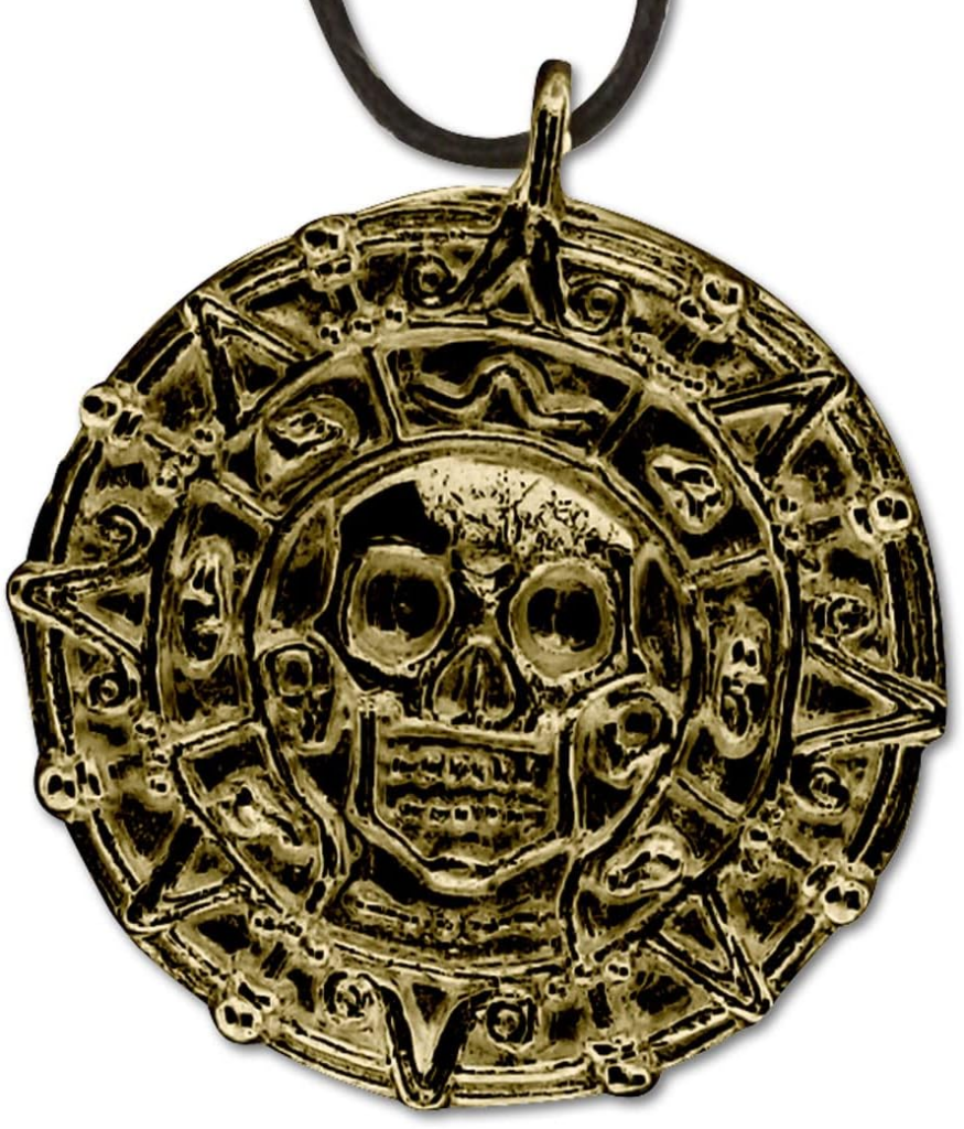 Gold Pirate Coin Necklace