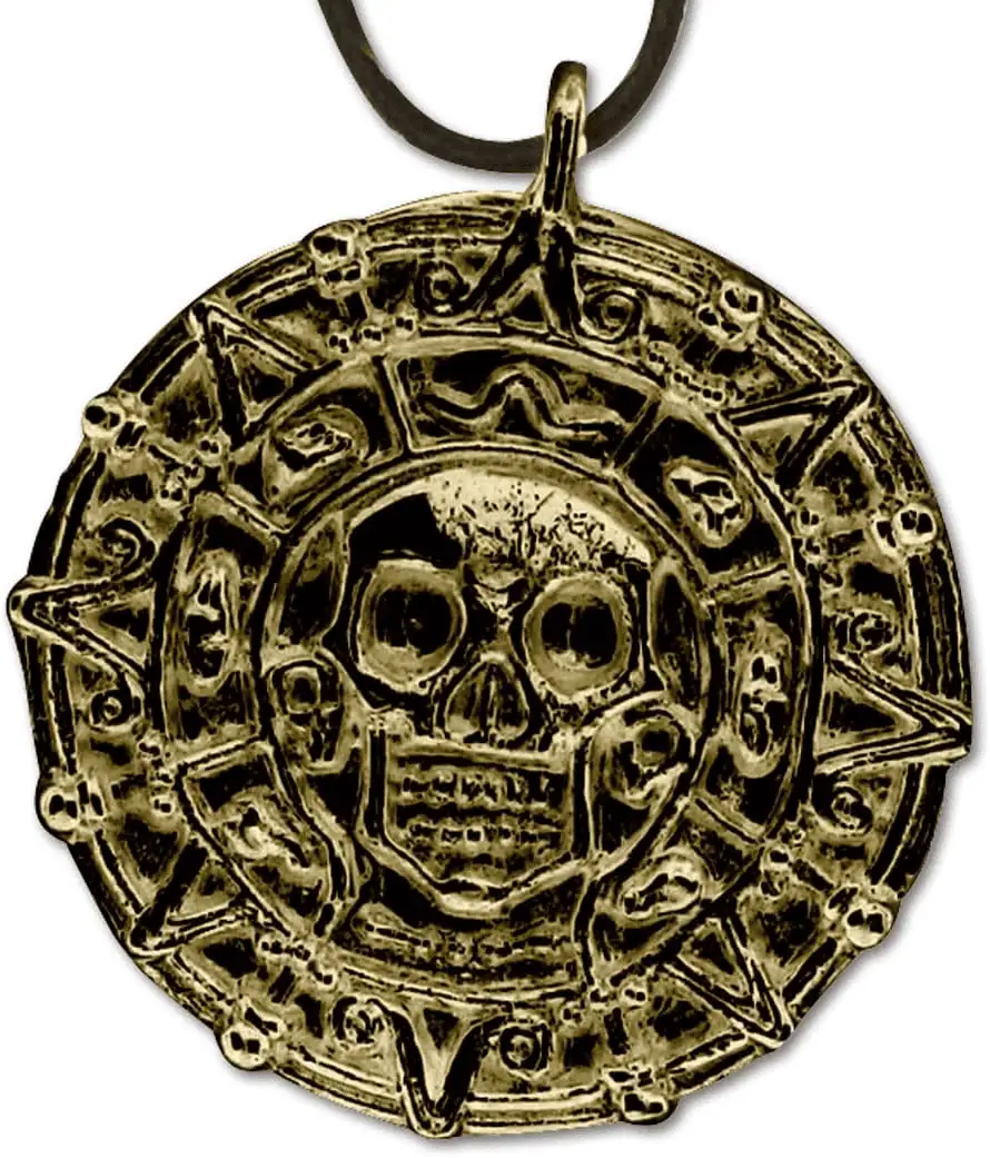 Gold Pirate Coin Necklace