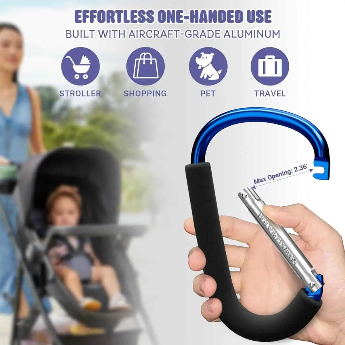 Heavy-Duty Stroller Hooks (2-Pack)