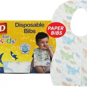 Disposable Bibs with Crumb Catcher (30-Pack)