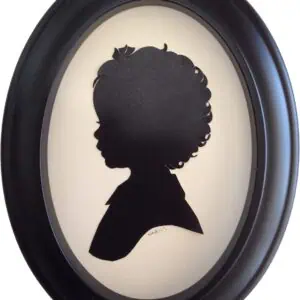 Oval Silhouette Picture Frame