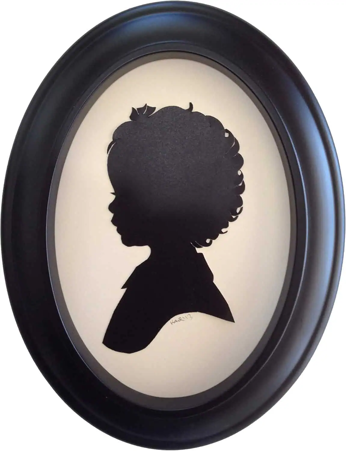 Oval Silhouette Picture Frame